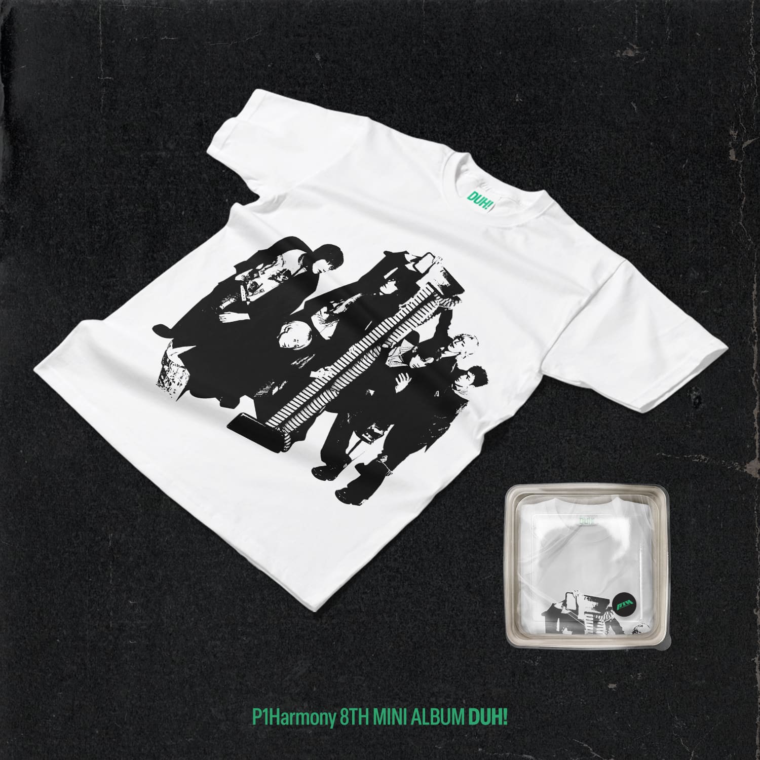 P1Harmony 8th Mini Album 'DUH!' (Plain White T Ver.) (MD Ver.)