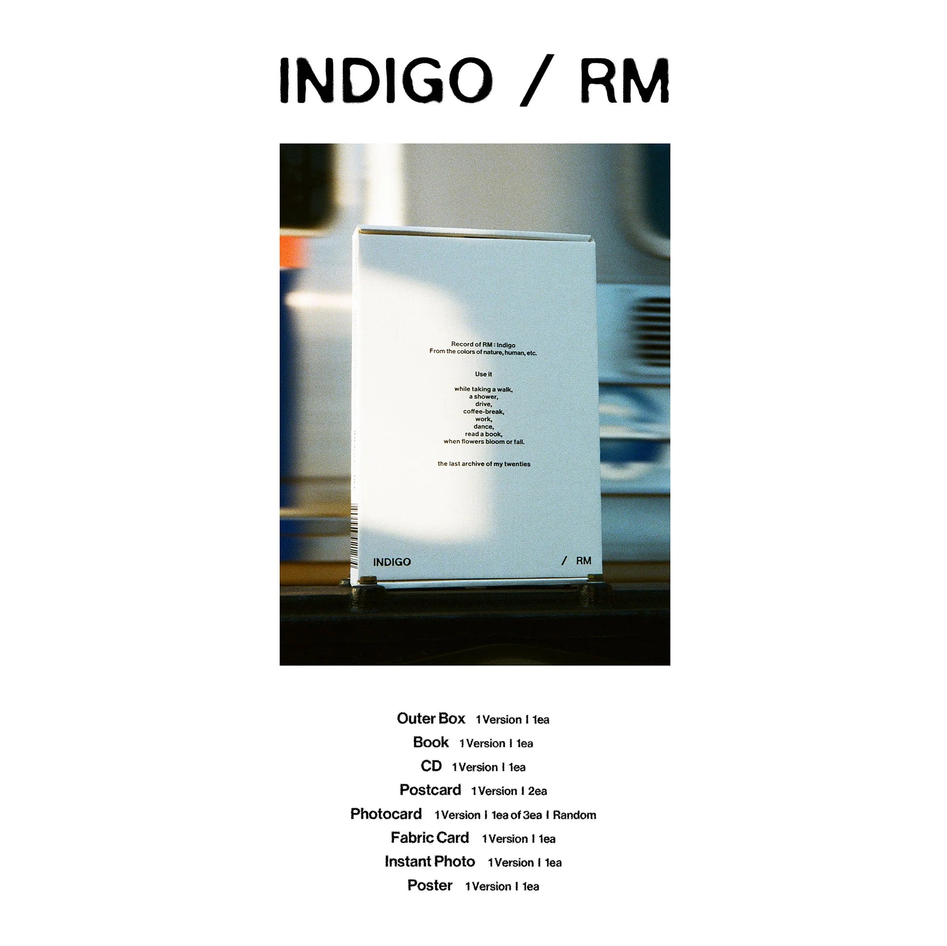 RM (BTS) 1st Album 'Indigo' (Book Edition)