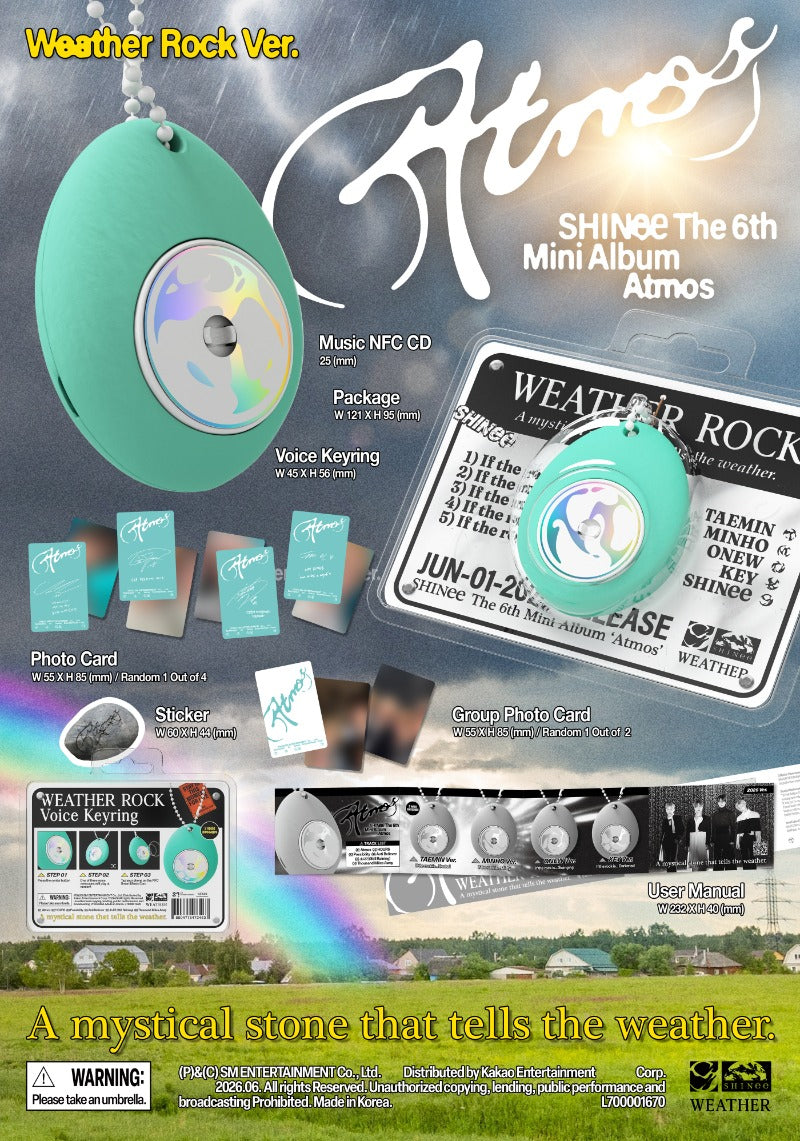 SHINee 6th Mini Album 'Atmos' (Weather Rock Ver.) (Smart Album)