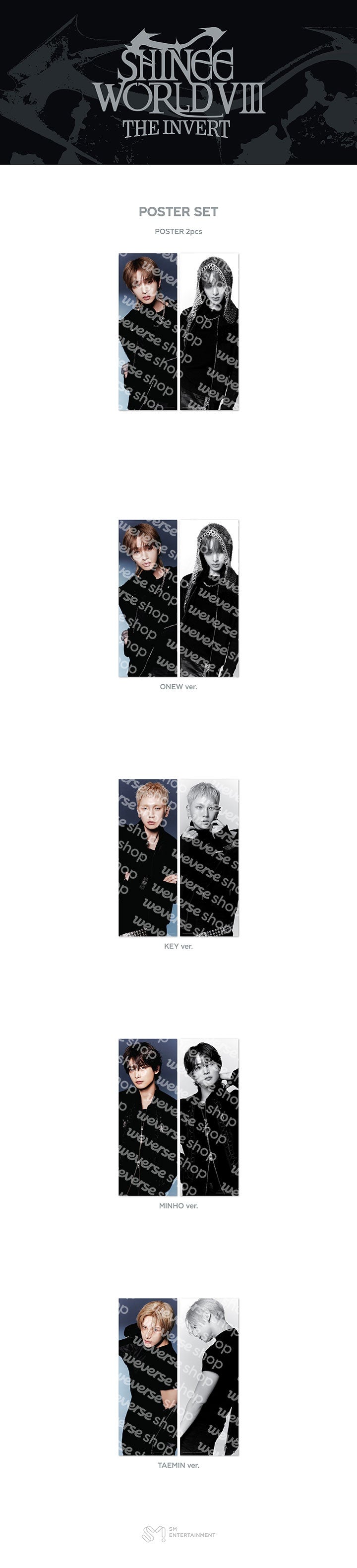 [PREORDER] SHINee WORLD VIII : ‘THE INVERT’ Official MD – POSTER SET