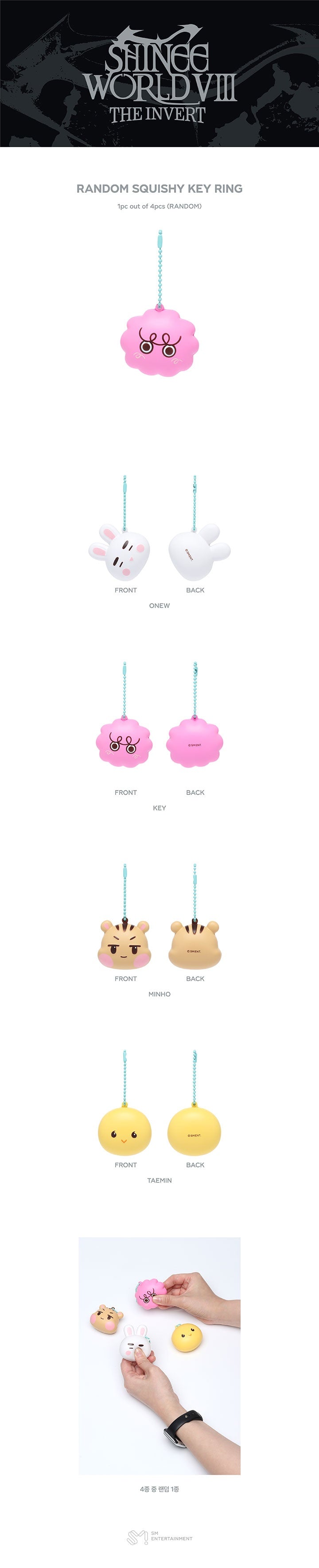[PREORDER] SHINee WORLD VIII : ‘THE INVERT’ Official MD – RANDOM SQUISHY KEY RING