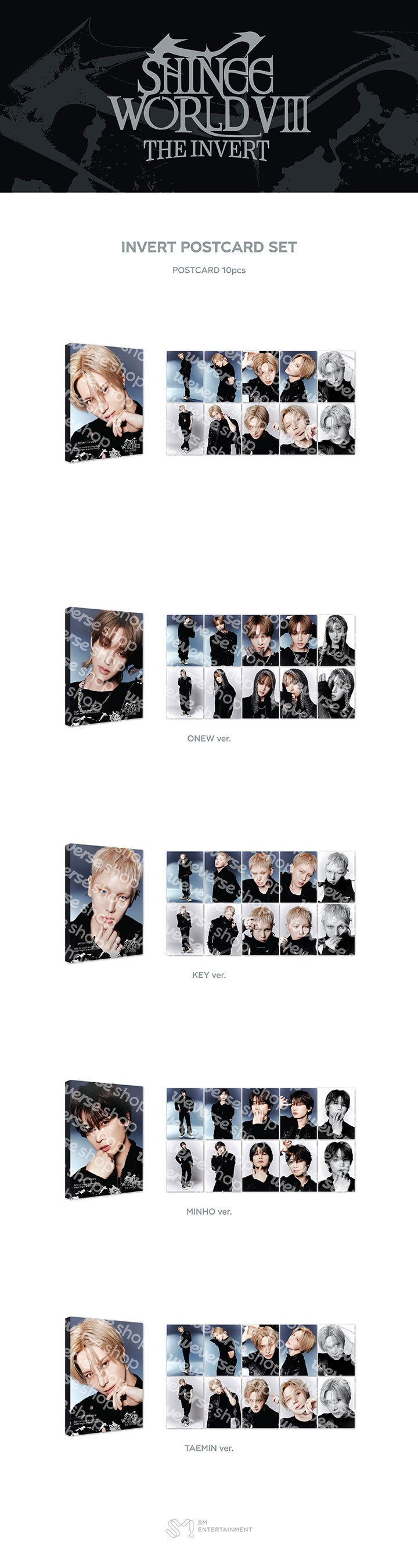 [PREORDER] SHINee WORLD VIII : ‘THE INVERT’ Official MD – INVERT POSTCARD SET
