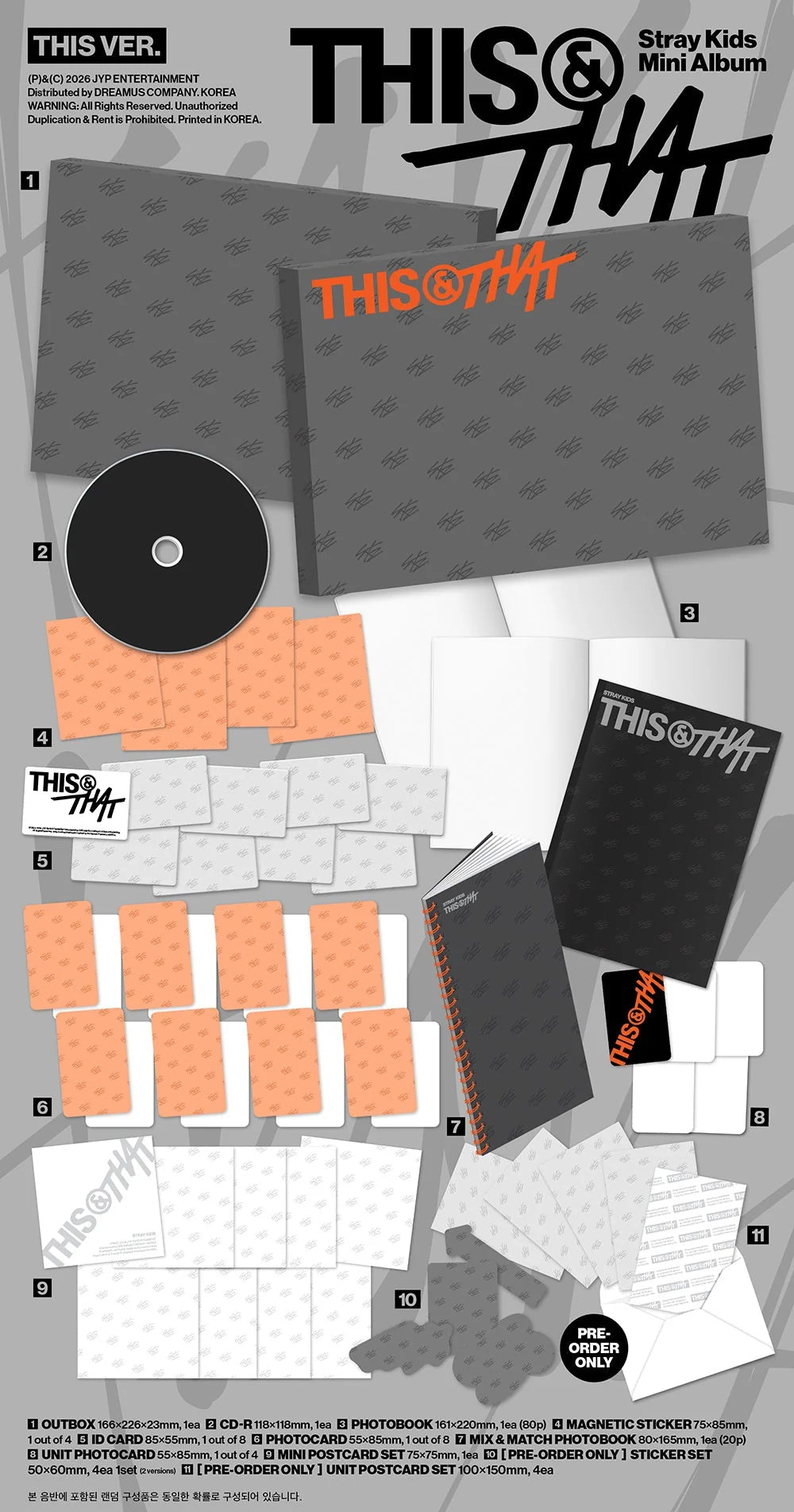 [PREORDER] STRAY KIDS 10th Mini Album 'THIS & THAT' (THIS/THAT Ver)