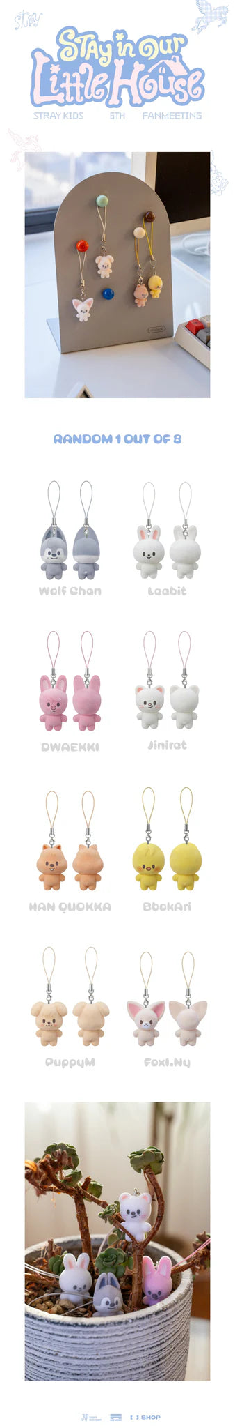 Stray Kids 6th Fanmeeting ‘STAY in Our Little House’ Official MD - SKZOO Plush Secret Mini Charm