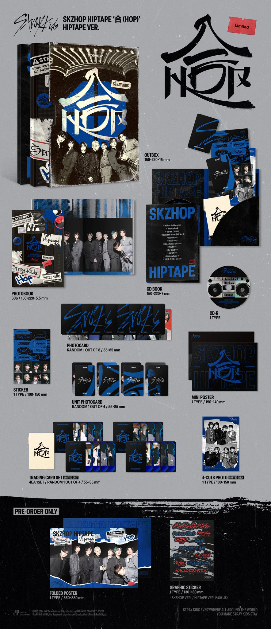 Stray Kids SKZHOP HIPTAPE '合 (HOP)' (HIPTAPE/LIMITED Ver.)