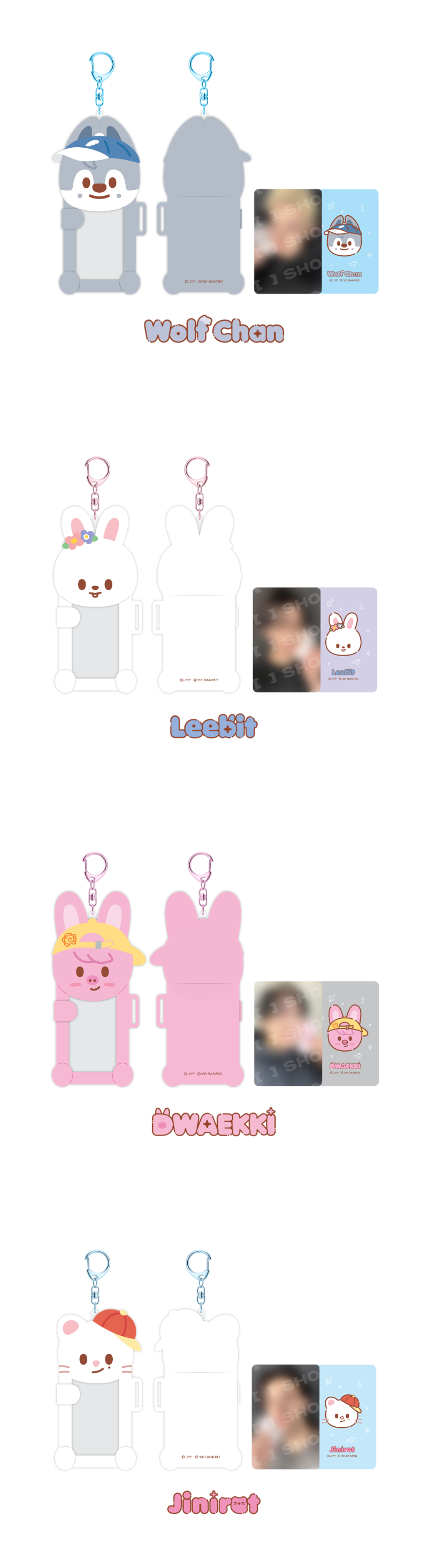 [PREORDER] SKZOO X SANRIO CHARACTERS – CONNECTING PHOTOCARD HOLDER