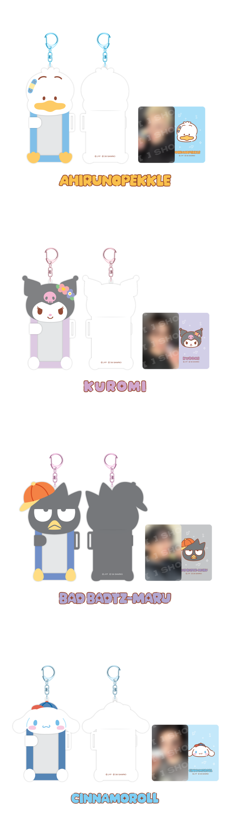[PREORDER] SKZOO X SANRIO CHARACTERS – CONNECTING PHOTOCARD HOLDER