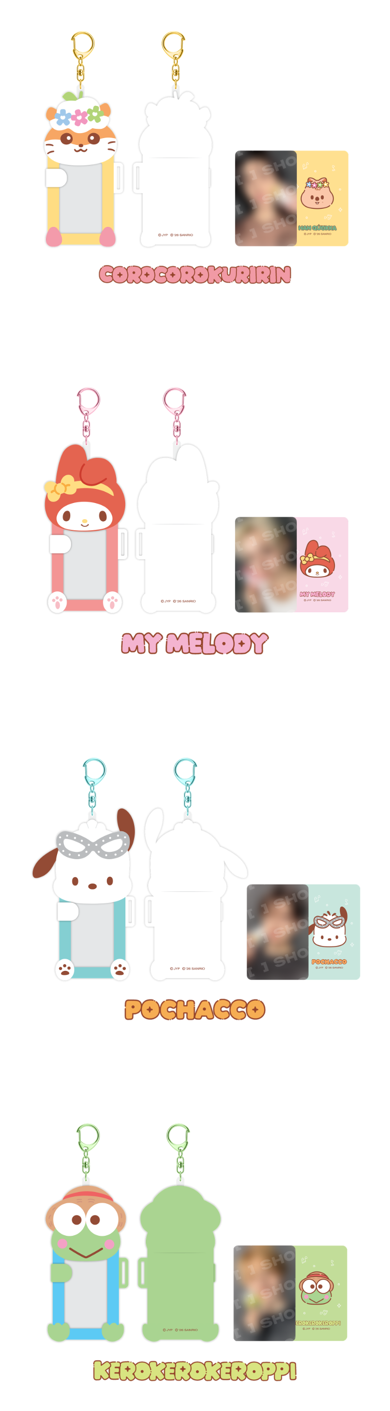 [PREORDER] SKZOO X SANRIO CHARACTERS – CONNECTING PHOTOCARD HOLDER