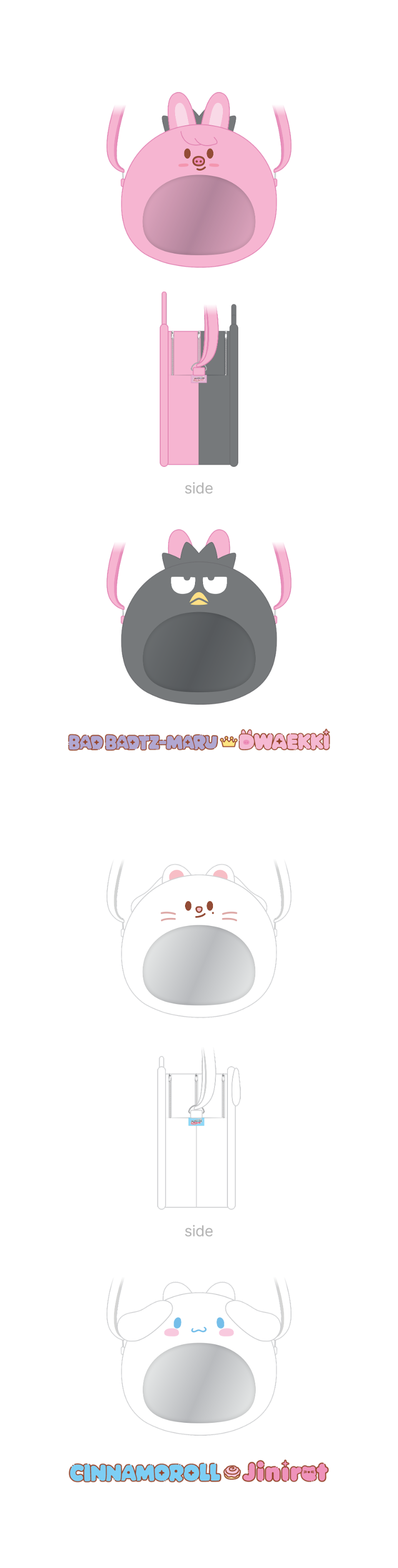 [PREORDER] SKZOO X SANRIO CHARACTERS – PLUSH PVC CROSS BAG