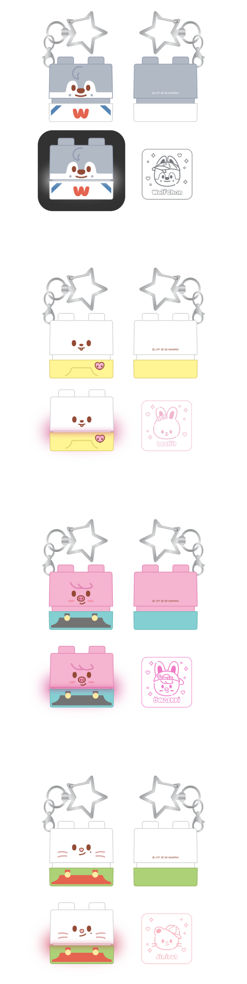 [PREORDER] SKZOO X SANRIO CHARACTERS – SECRET BLOCK STAMP