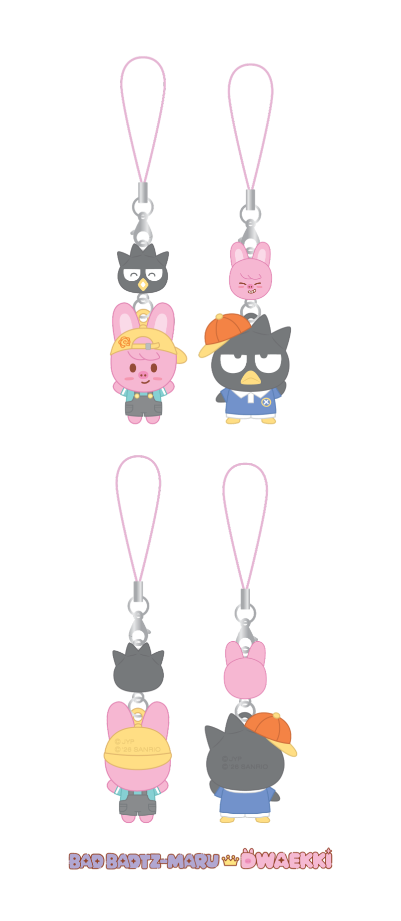 [PREORDER] SKZOO X SANRIO CHARACTERS – MINI FIGURE COUPLE KEYRING