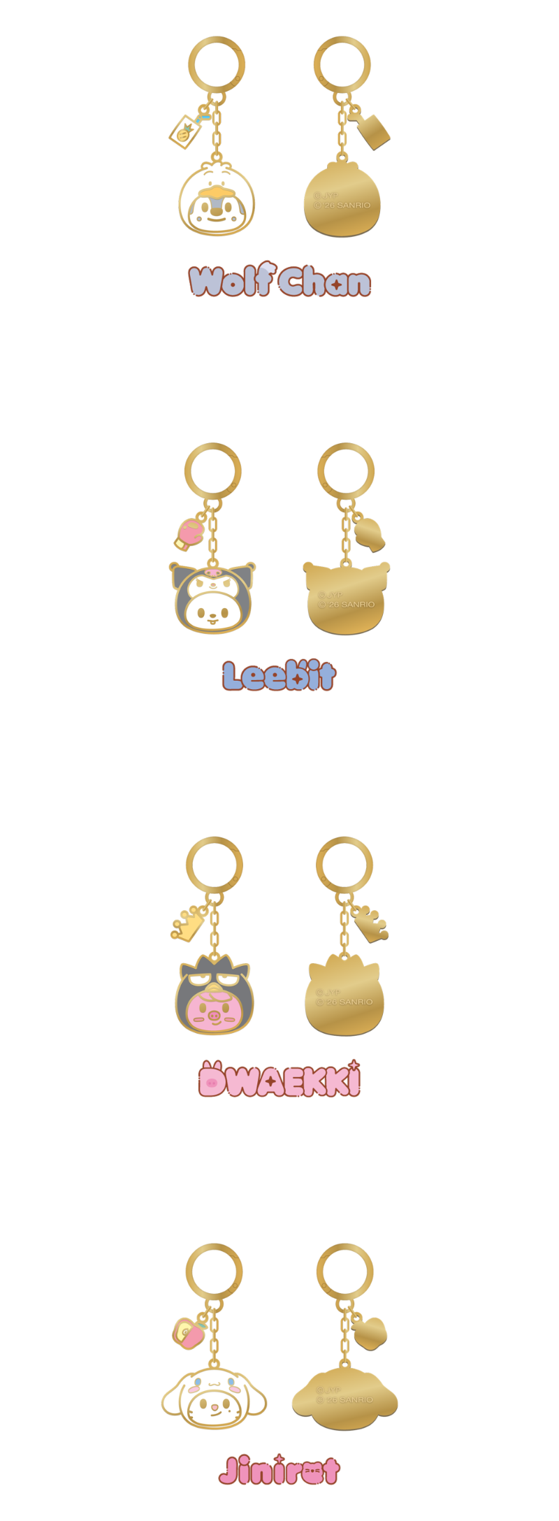 [PREORDER] SKZOO X SANRIO CHARACTERS – METAL KEYRING
