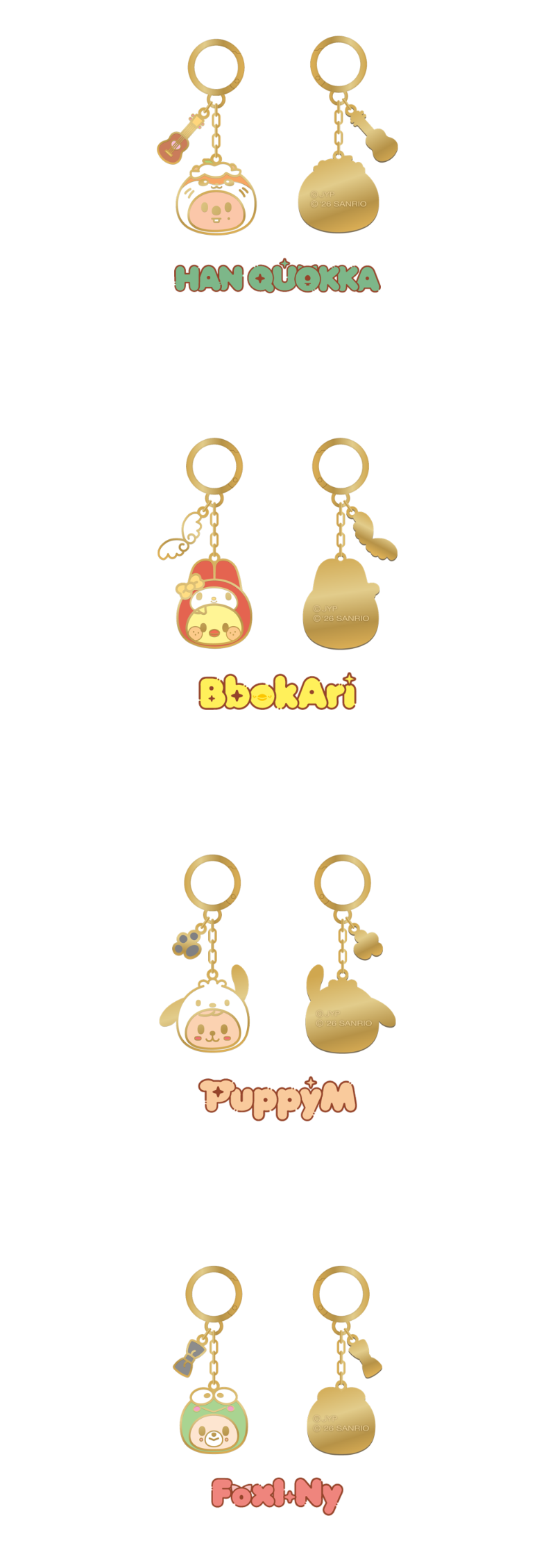 [PREORDER] SKZOO X SANRIO CHARACTERS – METAL KEYRING