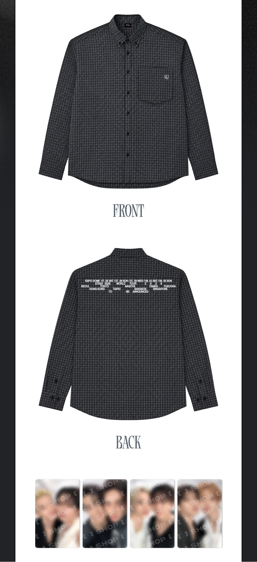 [PREORDER] STRAY KIDS 'RUN IT' WORLD TOUR OFFICIAL MD - CHECK SHIRT