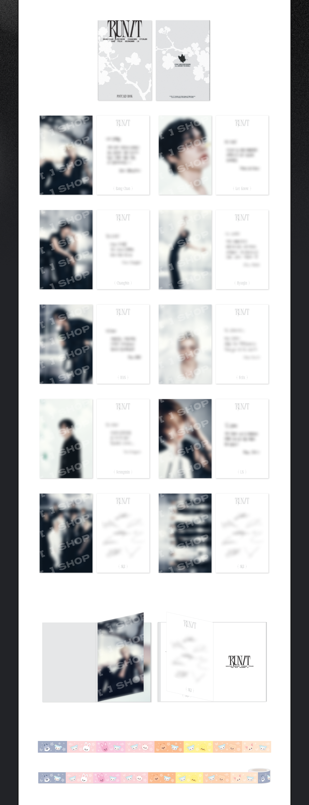 [PREORDER] STRAY KIDS 'RUN IT' WORLD TOUR OFFICIAL MD - POSTCARD BOOK & ROLL STICKER SET