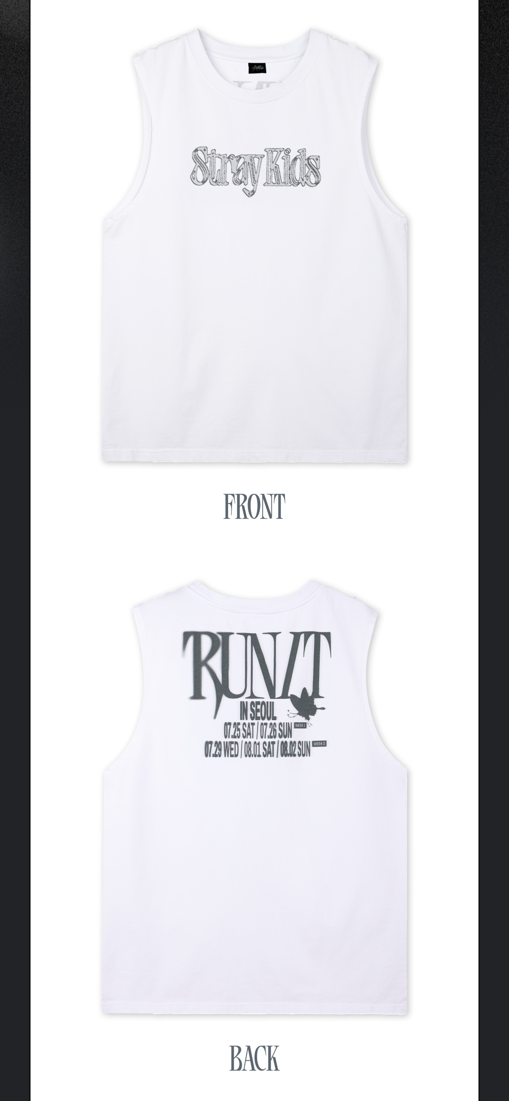 [PREORDER] STRAY KIDS 'RUN IT' WORLD TOUR OFFICIAL MD - SLEEVELESS TOP