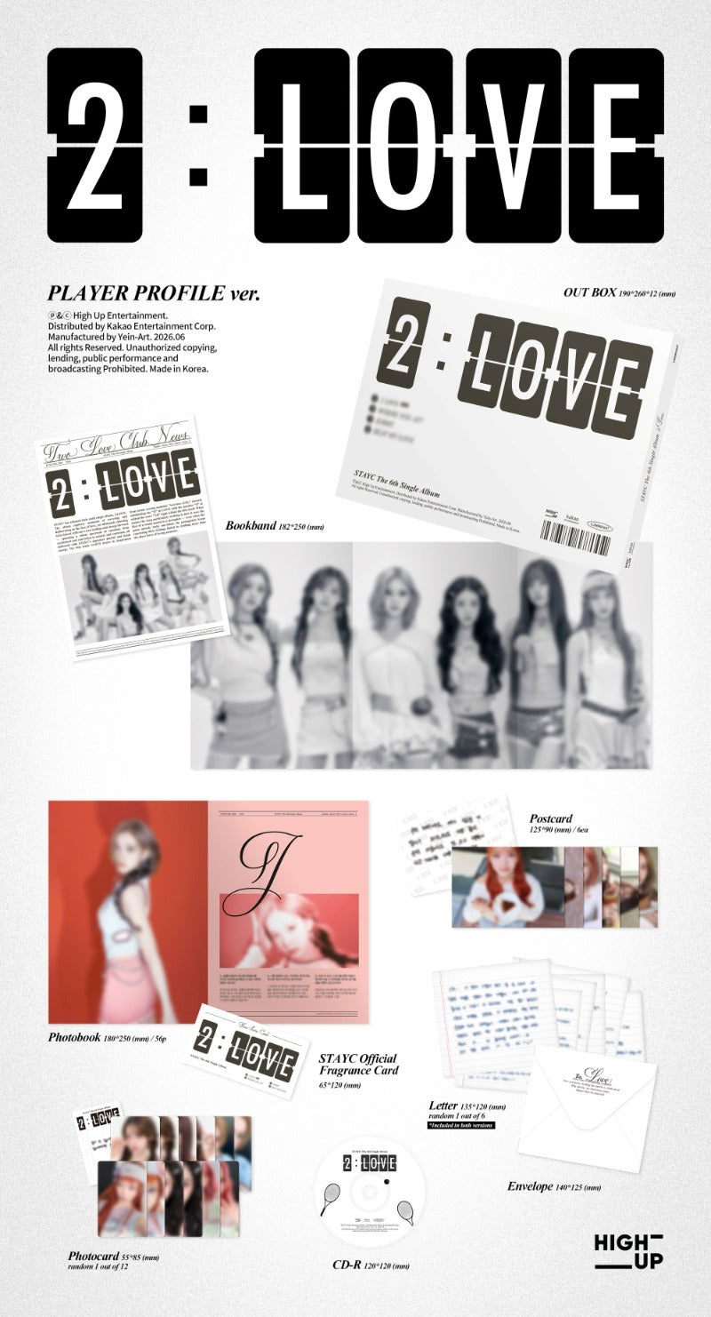 [PREORDER] STAYC 6th Single '2:LOVE' (COURT ZINE ver. / PLAYER PROFILE ver.)