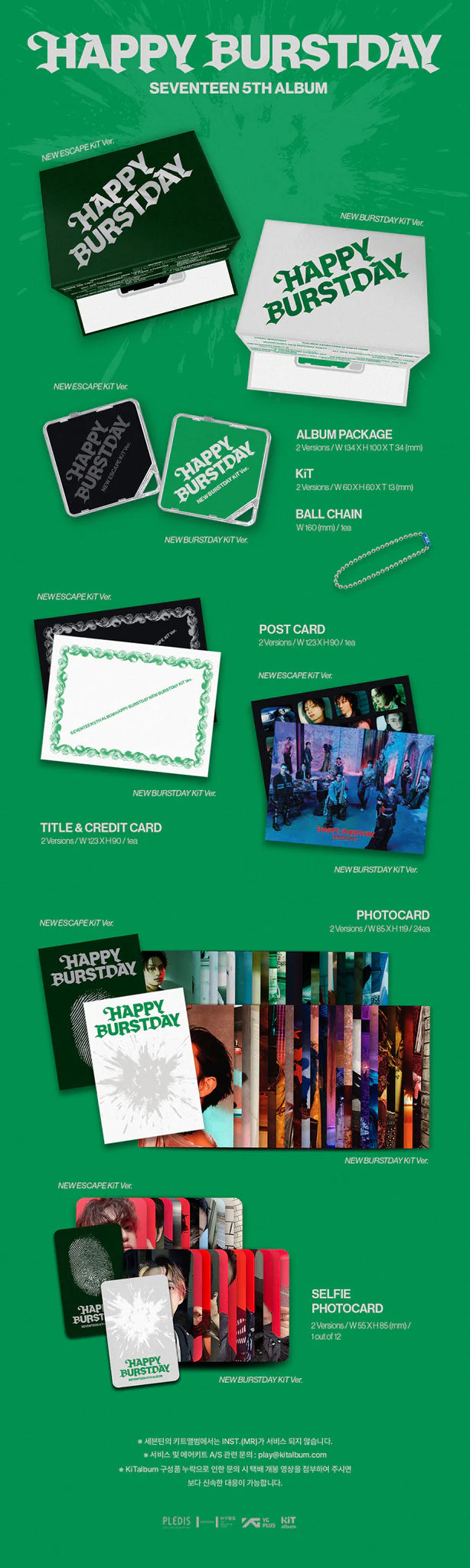 SEVENTEEN 5th Album 'HAPPY BURSTDAY' (KiT Ver.)