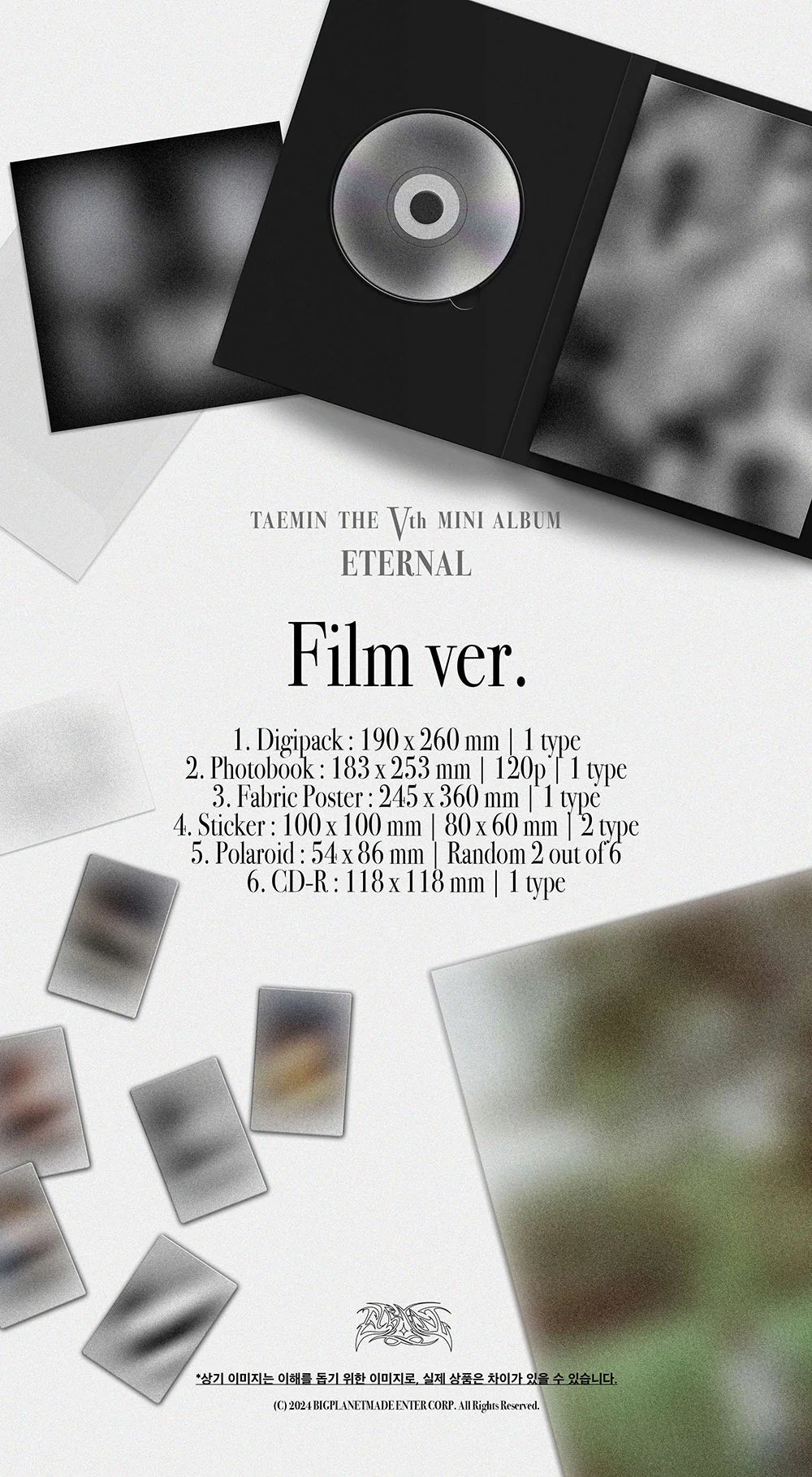 TAEMIN 5th Mini Album 'ETERNAL' (Film Ver.)