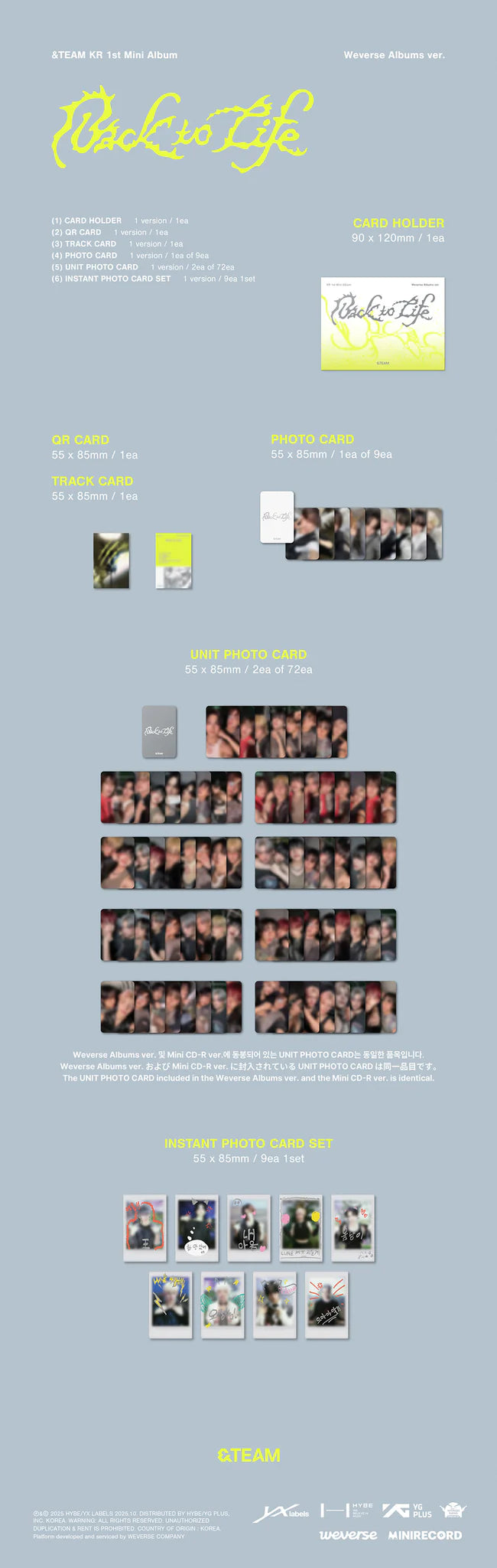 &TEAM 1st Mini Album 'Back to Life' (Weverse Album Ver.)