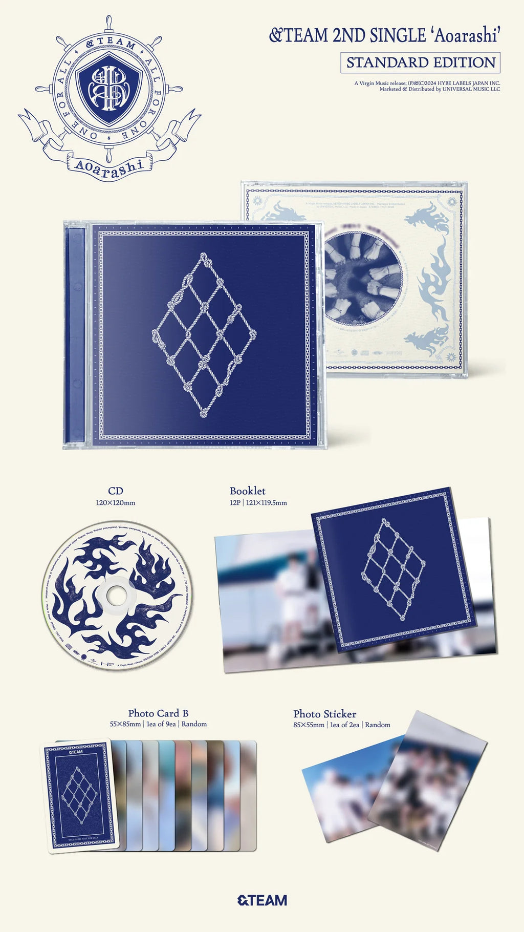 &TEAM 2nd Single 'Aoarashi' (Standard Edition)