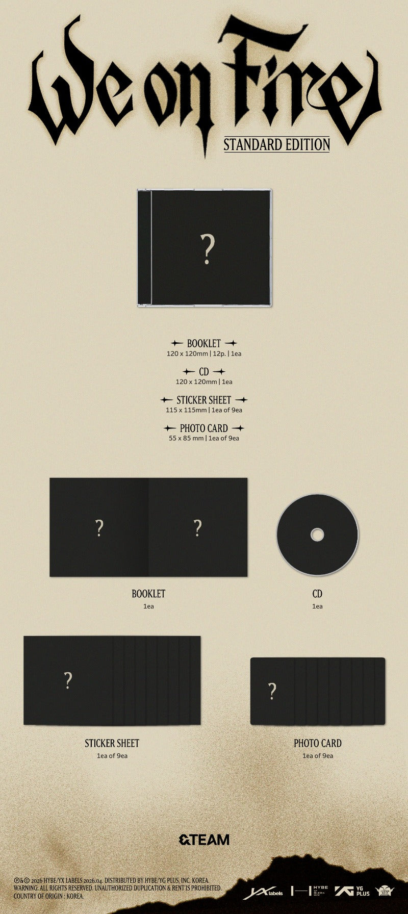&TEAM 3rd Mini Album 'We on Fire' (Standard Edition)