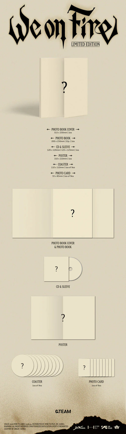 &TEAM 3rd Mini Album 'We on Fire' (Limited Edition)