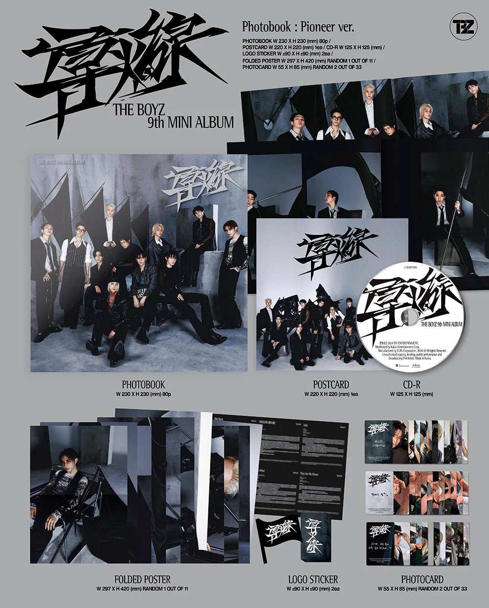 THE BOYZ 9th Mini Album '導火線 (도화선)' (Photobook: Pioneer Ver.)