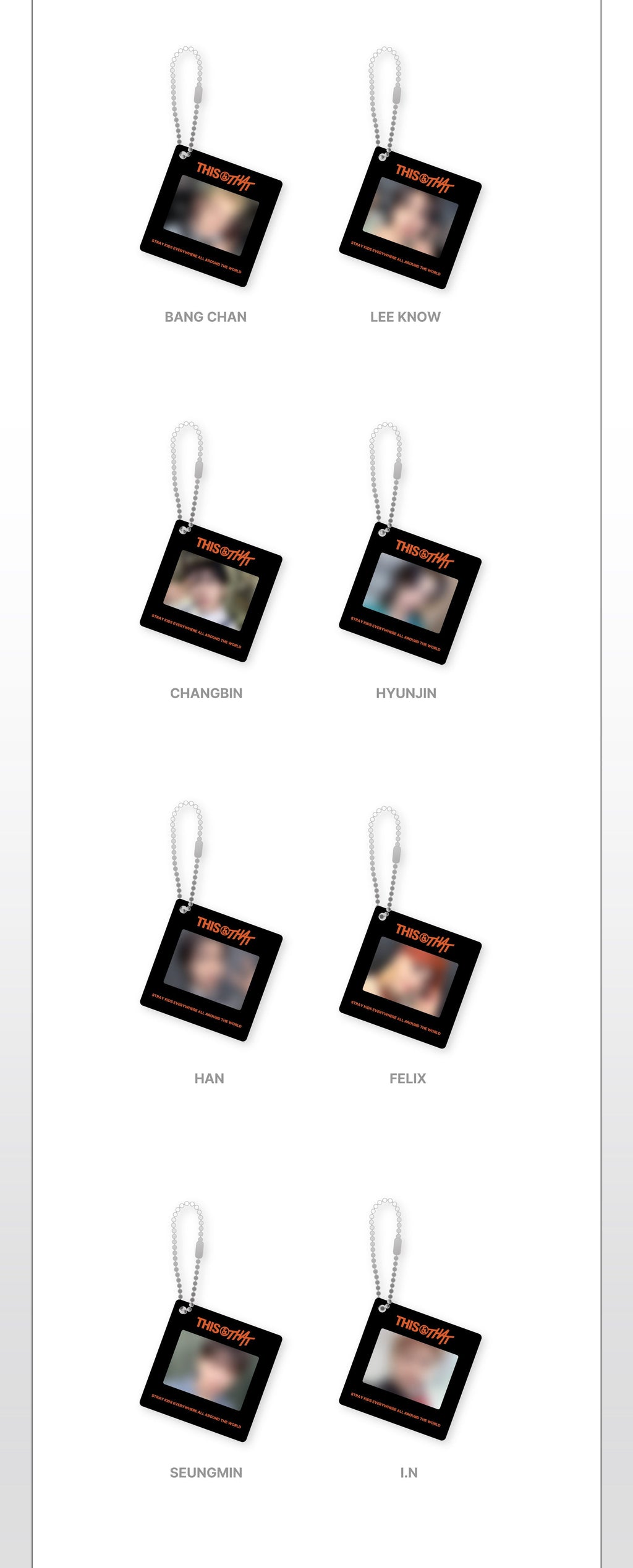 [PREORDER] STRAY KIDS ‘THIS & THAT’ POP-UP STORE OFFICIAL MD – PHOTO KEYRING