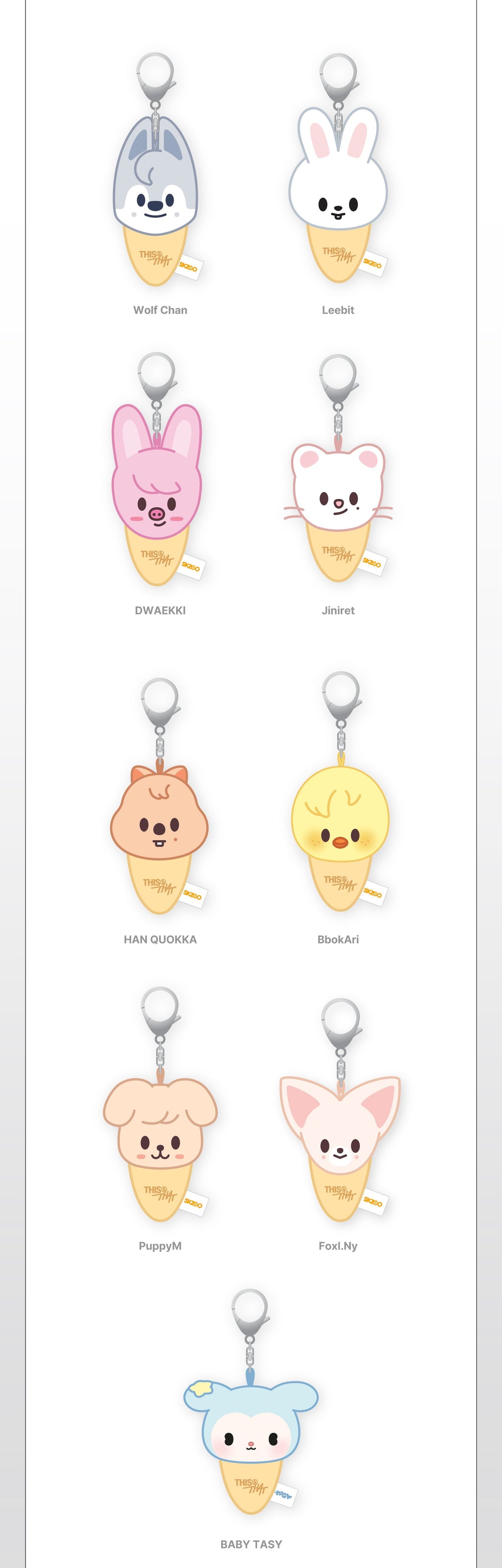 [PREORDER] STRAY KIDS ‘THIS & THAT’ POP-UP STORE OFFICIAL MD – PLUSH KEYRING ICECREAM Ver.