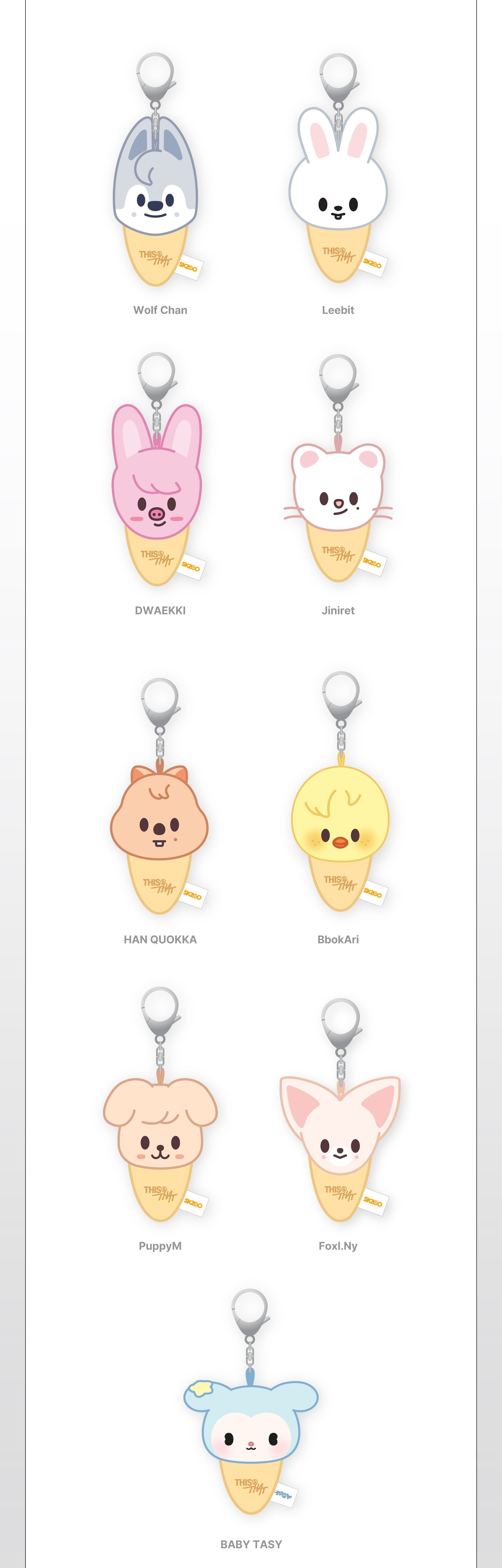 [PREORDER] STRAY KIDS ‘THIS & THAT’ POP-UP STORE OFFICIAL MD – PLUSH KEYRING ICECREAM Ver.