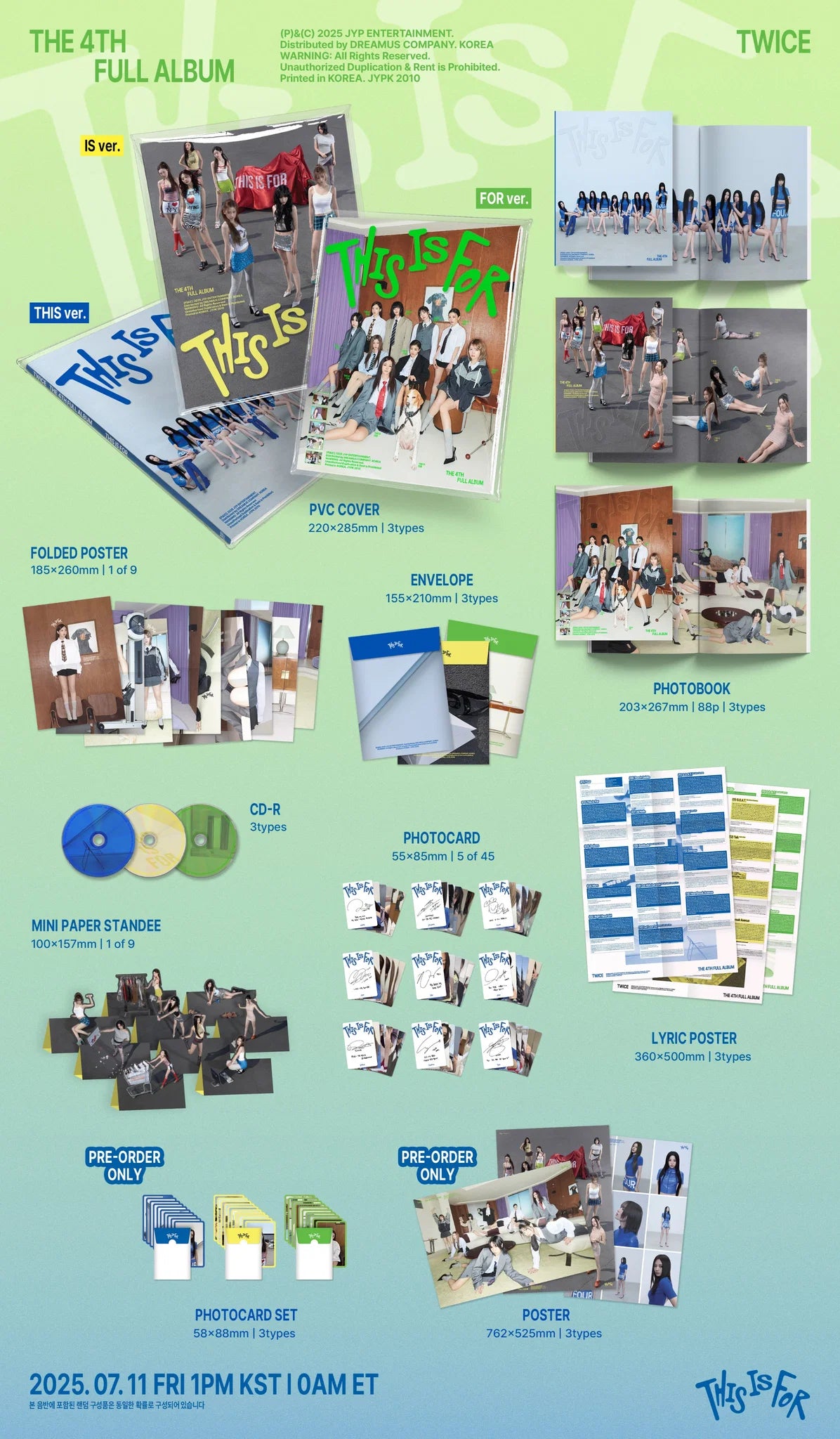 TWICE 4th Full Album 'THIS IS FOR' (THIS Ver. / IS Ver. / For Ver.)
