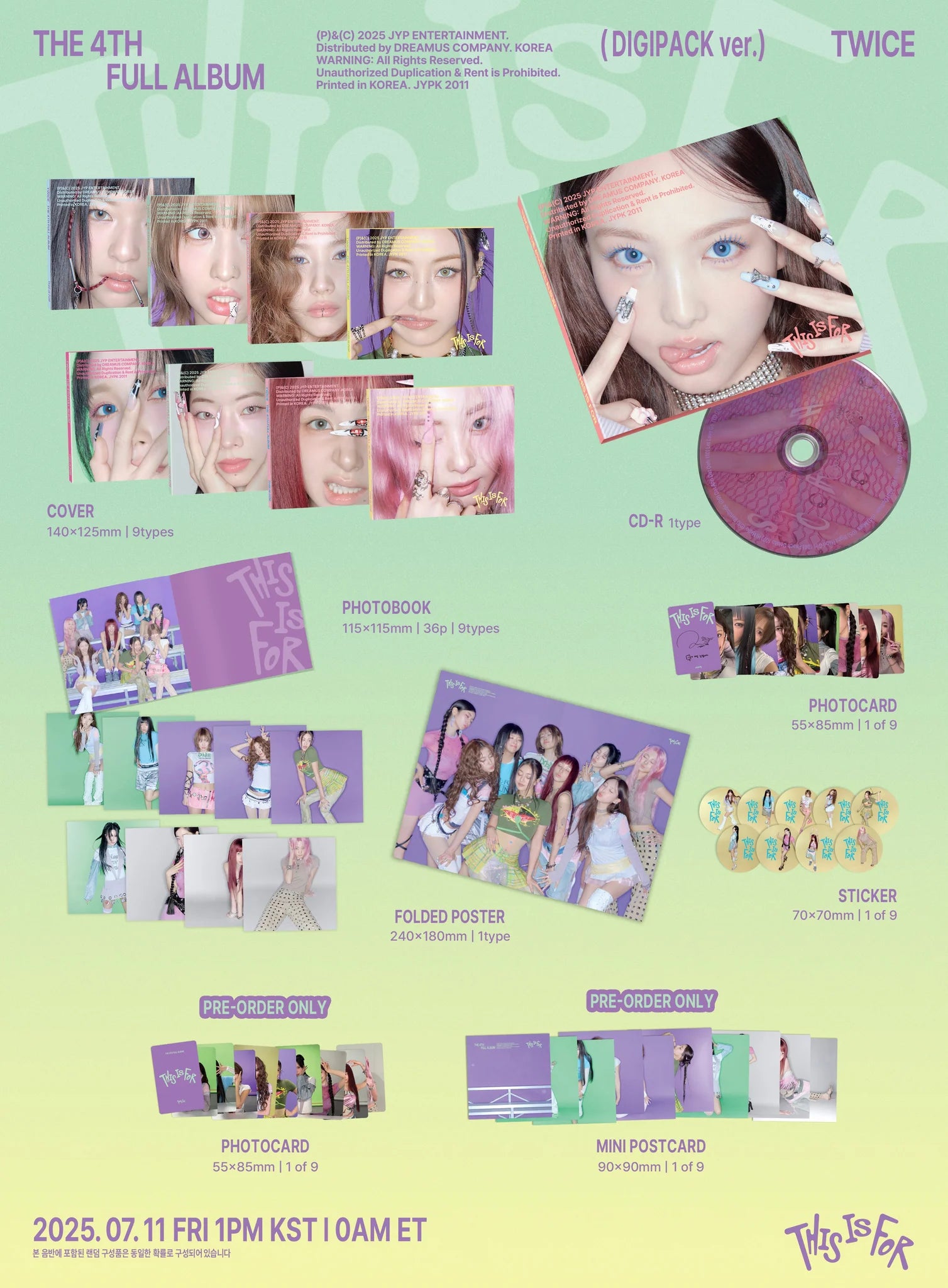 TWICE 4th Full Album 'THIS IS FOR' (Digipack Ver.)