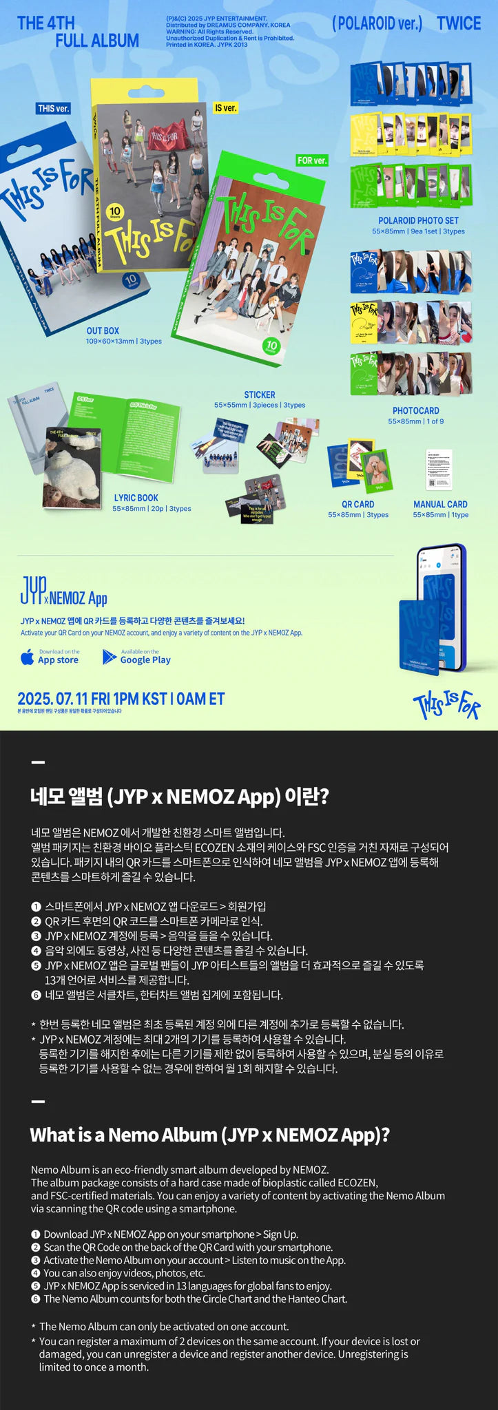 TWICE 4th Full Album 'THIS IS FOR' (POLAROID ver.)