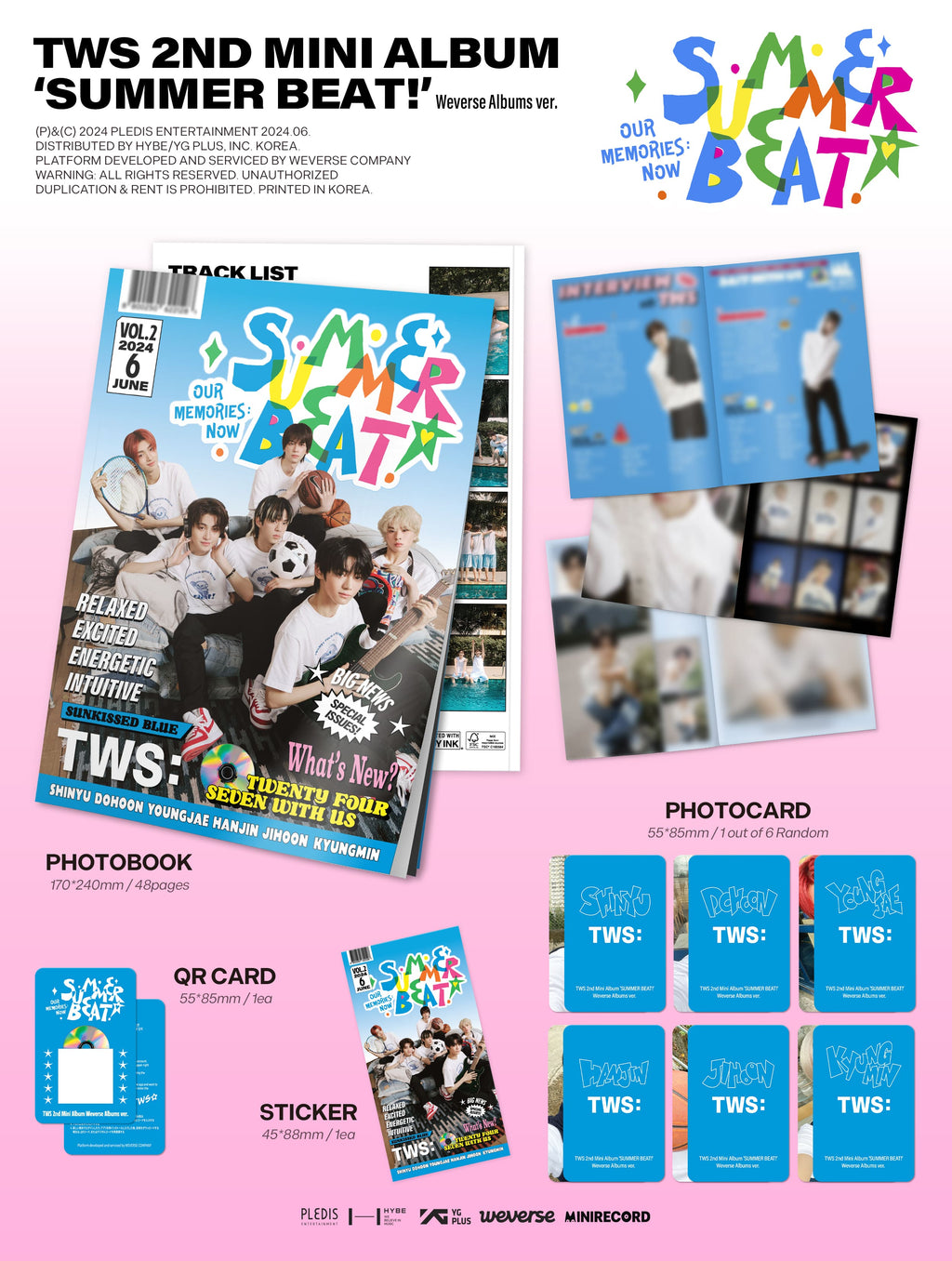 TWS 2nd Mini Album 'SUMMER BEAT!' (Weverse Albums Ver.)
