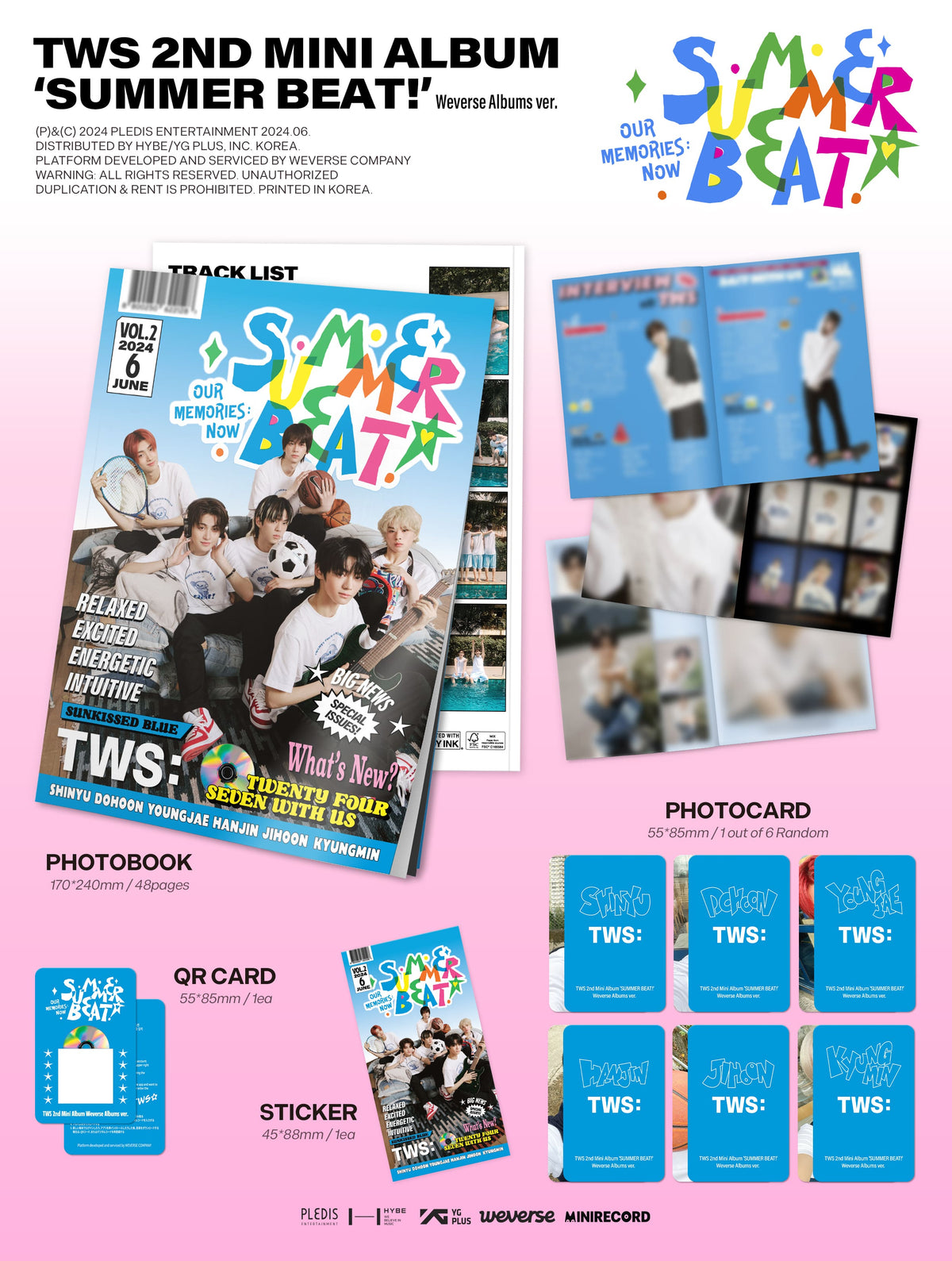 TWS 2nd Mini Album 'SUMMER BEAT!' (Weverse Albums Ver.)
