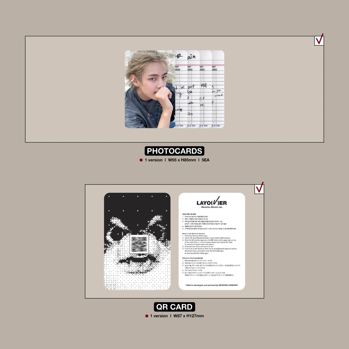 V Mini Album 'Layover' (Weverse Albums ver.)