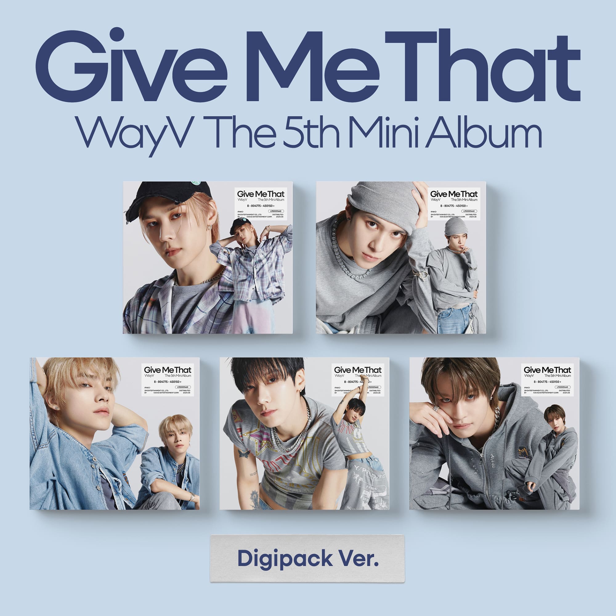 WayV 5th Mini Album 'Give Me That' (Digipack Ver.)