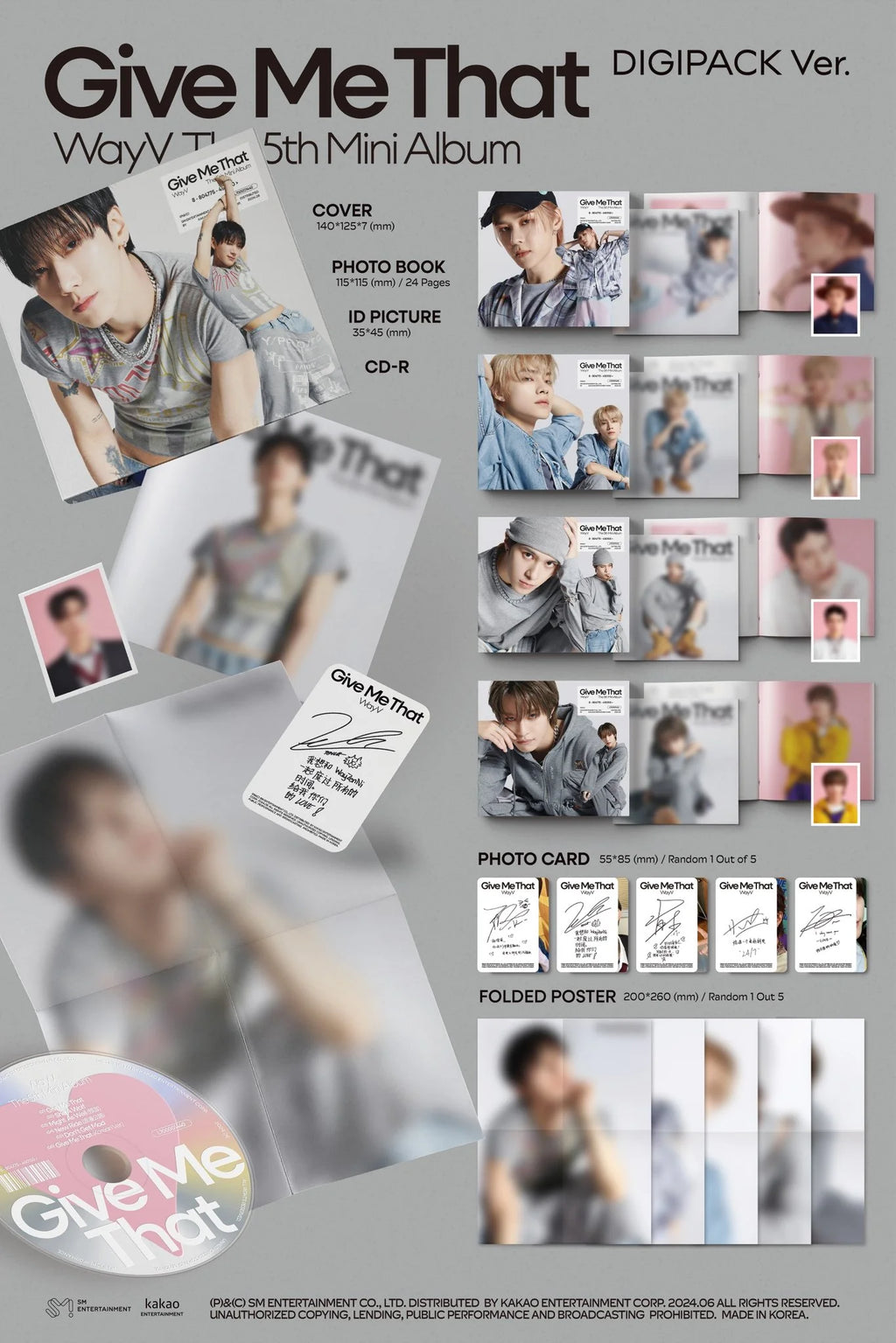 WayV 5th Mini Album 'Give Me That' (Digipack Ver.)
