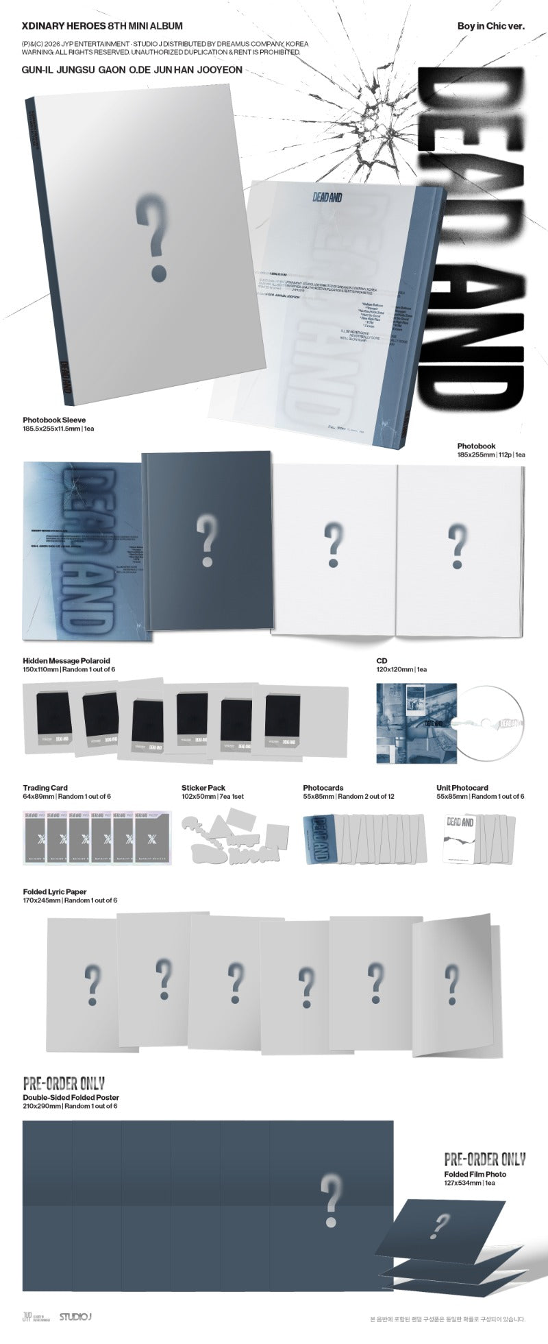 Xdinary Heroes 8th Mini Album 'DEAD AND'