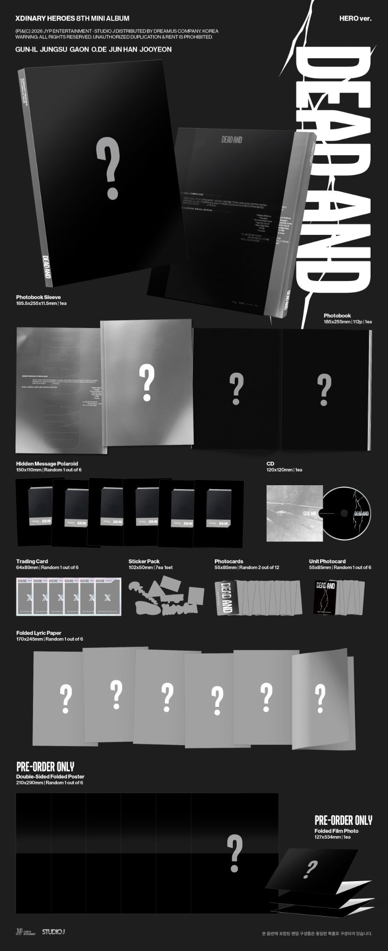 Xdinary Heroes 8th Mini Album 'DEAD AND'