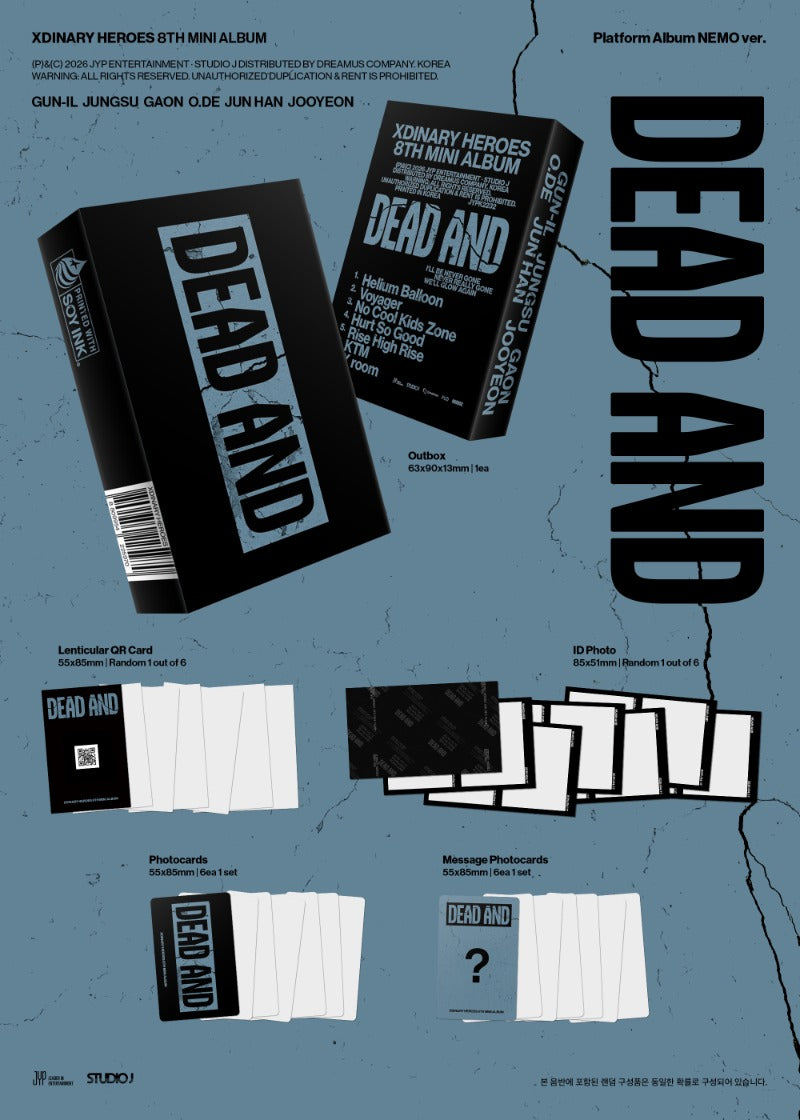 Xdinary Heroes 8th Mini Album 'DEAD AND' (Platform Album NEMO Ver.)