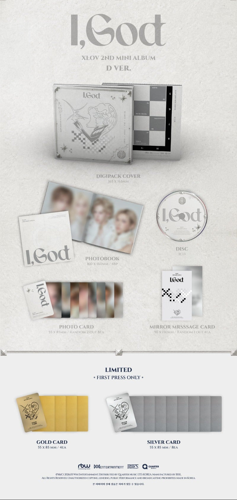 XLOV 2nd Mini Album 'I,GOD'