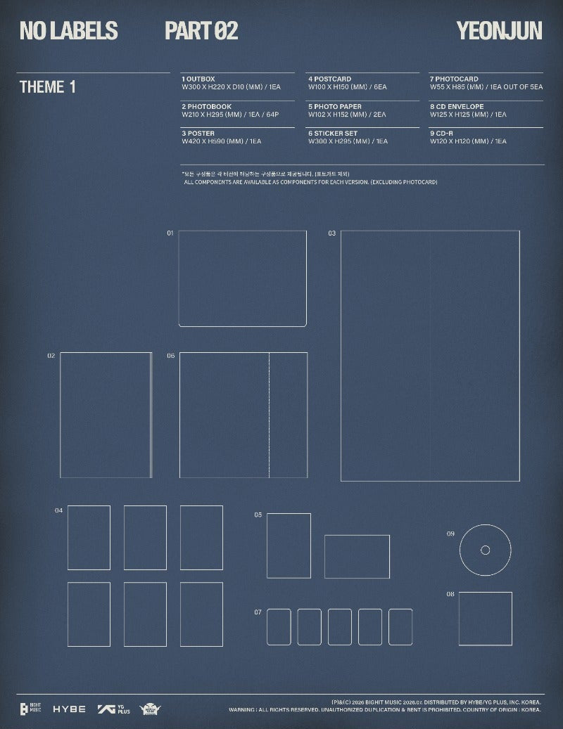 [PREORDER] YEONJUN (TXT) 2nd Mini Album 'NO LABELS: PART 02' (THEME 1 / THEME 2 / THEME 3)