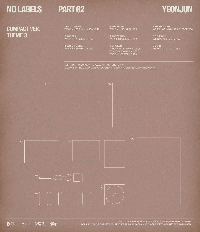 [PREORDER] YEONJUN (TXT) 2nd Mini Album 'NO LABELS: PART 02' (Compact Ver.)