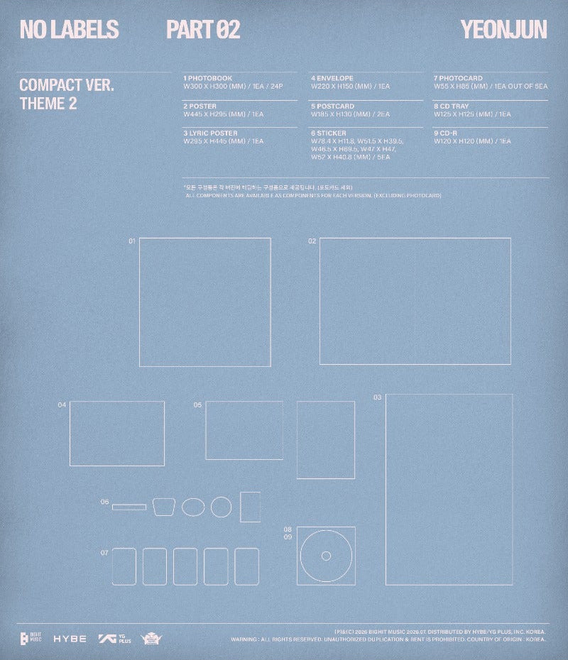 [PREORDER] YEONJUN (TXT) 2nd Mini Album 'NO LABELS: PART 02' (Compact Ver.)