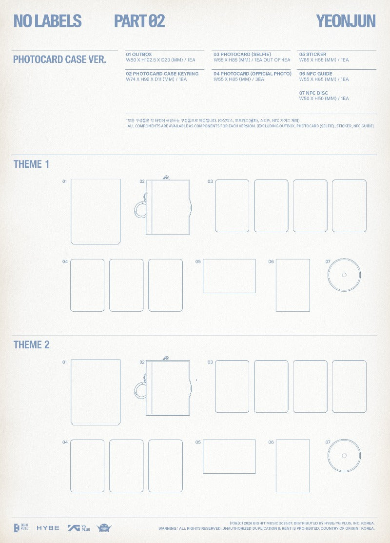 [PREORDER] YEONJUN (TXT) 2nd Mini Album 'NO LABELS: PART 02' (Photocard Case Ver.)