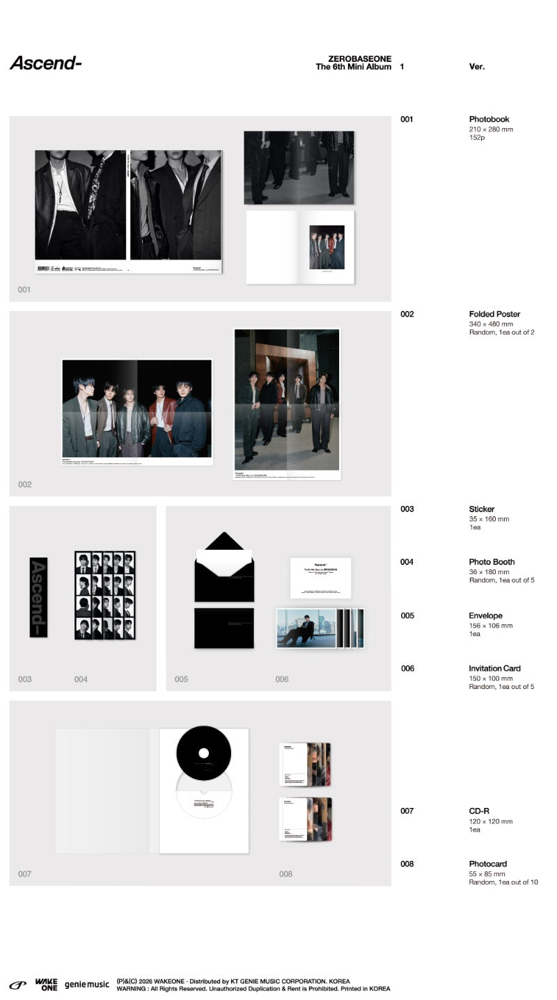 ZEROBASEONE 6th Mini Album 'Ascend-'